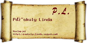 Páskuly Linda névjegykártya